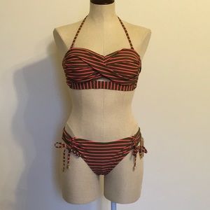 Cremieux 2Pc Olive & Orange Bikini NWT Sz Med